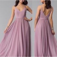 v-neck chiffon bridesmaid dress