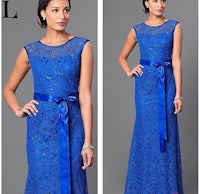 blue lace mother of the bride dress